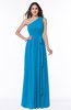 ColsBM Fiona Cornflower Blue Classic A-line Asymmetric Neckline Chiffon Floor Length Sash Plus Size Bridesmaid Dresses