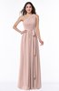 ColsBM Fiona Dusty Rose Classic A-line Asymmetric Neckline Chiffon Floor Length Sash Plus Size Bridesmaid Dresses