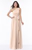 ColsBM Fiona Fresh Salmon Classic A-line Asymmetric Neckline Chiffon Floor Length Sash Plus Size Bridesmaid Dresses