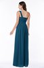 ColsBM Fiona Moroccan Blue Classic A-line Asymmetric Neckline Chiffon Floor Length Sash Plus Size Bridesmaid Dresses