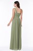 ColsBM Fiona Moss Green Classic A-line Asymmetric Neckline Chiffon Floor Length Sash Plus Size Bridesmaid Dresses