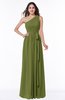 ColsBM Fiona Olive Green Classic A-line Asymmetric Neckline Chiffon Floor Length Sash Plus Size Bridesmaid Dresses