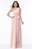 ColsBM Fiona Pastel Pink Classic A-line Asymmetric Neckline Chiffon Floor Length Sash Plus Size Bridesmaid Dresses