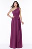 ColsBM Fiona Raspberry Classic A-line Asymmetric Neckline Chiffon Floor Length Sash Plus Size Bridesmaid Dresses