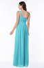 ColsBM Fiona Turquoise Classic A-line Asymmetric Neckline Chiffon Floor Length Sash Plus Size Bridesmaid Dresses