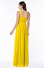 ColsBM Fiona Yellow Classic A-line Asymmetric Neckline Chiffon Floor Length Sash Plus Size Bridesmaid Dresses