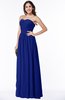 ColsBM Lily Electric Blue Plain A-line Strapless Chiffon Ruching Plus Size Bridesmaid Dresses