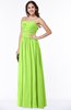 ColsBM Lily Sharp Green Plain A-line Strapless Chiffon Ruching Plus Size Bridesmaid Dresses