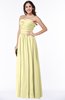 ColsBM Lily Soft Yellow Plain A-line Strapless Chiffon Ruching Plus Size Bridesmaid Dresses