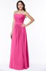 ColsBM Leslie Rose Pink Classic Strapless Sleeveless Zipper Floor Length Ribbon Plus Size Bridesmaid Dresses