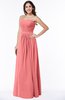 ColsBM Leslie Shell Pink Classic Strapless Sleeveless Zipper Floor Length Ribbon Plus Size Bridesmaid Dresses