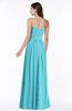 ColsBM Leslie Turquoise Classic Strapless Sleeveless Zipper Floor Length Ribbon Plus Size Bridesmaid Dresses