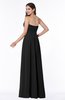 ColsBM Virginia Black Simple Sweetheart Sleeveless Chiffon Floor Length Ruching Plus Size Bridesmaid Dresses
