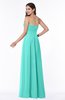 ColsBM Virginia Blue Turquoise Simple Sweetheart Sleeveless Chiffon Floor Length Ruching Plus Size Bridesmaid Dresses