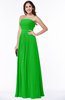 ColsBM Virginia Classic Green Simple Sweetheart Sleeveless Chiffon Floor Length Ruching Plus Size Bridesmaid Dresses