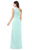 ColsBM Samantha Blue Glass Vintage A-line Asymmetric Neckline Sleeveless Half Backless Draped Plus Size Bridesmaid Dresses