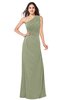 ColsBM Samantha Bog Vintage A-line Asymmetric Neckline Sleeveless Half Backless Draped Plus Size Bridesmaid Dresses