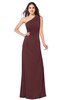 ColsBM Samantha Burgundy Vintage A-line Asymmetric Neckline Sleeveless Half Backless Draped Plus Size Bridesmaid Dresses