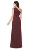 ColsBM Samantha Burgundy Vintage A-line Asymmetric Neckline Sleeveless Half Backless Draped Plus Size Bridesmaid Dresses