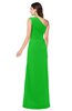 ColsBM Samantha Classic Green Vintage A-line Asymmetric Neckline Sleeveless Half Backless Draped Plus Size Bridesmaid Dresses