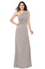 ColsBM Samantha Fawn Vintage A-line Asymmetric Neckline Sleeveless Half Backless Draped Plus Size Bridesmaid Dresses