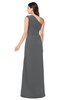 ColsBM Samantha Grey Vintage A-line Asymmetric Neckline Sleeveless Half Backless Draped Plus Size Bridesmaid Dresses