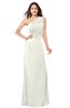 ColsBM Samantha Ivory Vintage A-line Asymmetric Neckline Sleeveless Half Backless Draped Plus Size Bridesmaid Dresses