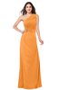 ColsBM Samantha Orange Vintage A-line Asymmetric Neckline Sleeveless Half Backless Draped Plus Size Bridesmaid Dresses