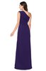 ColsBM Samantha Royal Purple Vintage A-line Asymmetric Neckline Sleeveless Half Backless Draped Plus Size Bridesmaid Dresses