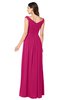ColsBM Tatiana Beetroot Purple Antique A-line V-neck Sleeveless Pleated Plus Size Bridesmaid Dresses