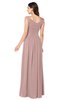 ColsBM Tatiana Blush Pink Antique A-line V-neck Sleeveless Pleated Plus Size Bridesmaid Dresses
