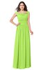 ColsBM Tatiana Bright Green Antique A-line V-neck Sleeveless Pleated Plus Size Bridesmaid Dresses