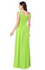 ColsBM Tatiana Bright Green Antique A-line V-neck Sleeveless Pleated Plus Size Bridesmaid Dresses
