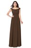 ColsBM Tatiana Chocolate Brown Antique A-line V-neck Sleeveless Pleated Plus Size Bridesmaid Dresses