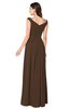 ColsBM Tatiana Chocolate Brown Antique A-line V-neck Sleeveless Pleated Plus Size Bridesmaid Dresses