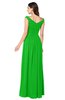 ColsBM Tatiana Classic Green Antique A-line V-neck Sleeveless Pleated Plus Size Bridesmaid Dresses