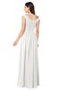 ColsBM Tatiana Cloud White Antique A-line V-neck Sleeveless Pleated Plus Size Bridesmaid Dresses