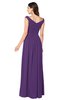 ColsBM Tatiana Dark Purple Antique A-line V-neck Sleeveless Pleated Plus Size Bridesmaid Dresses