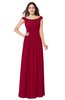 ColsBM Tatiana Dark Red Antique A-line V-neck Sleeveless Pleated Plus Size Bridesmaid Dresses