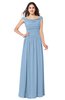 ColsBM Tatiana Dusty Blue Antique A-line V-neck Sleeveless Pleated Plus Size Bridesmaid Dresses