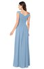 ColsBM Tatiana Dusty Blue Antique A-line V-neck Sleeveless Pleated Plus Size Bridesmaid Dresses