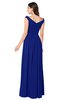 ColsBM Tatiana Electric Blue Antique A-line V-neck Sleeveless Pleated Plus Size Bridesmaid Dresses
