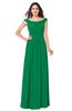 ColsBM Tatiana Green Antique A-line V-neck Sleeveless Pleated Plus Size Bridesmaid Dresses