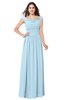 ColsBM Tatiana Ice Blue Antique A-line V-neck Sleeveless Pleated Plus Size Bridesmaid Dresses