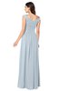 ColsBM Tatiana Illusion Blue Antique A-line V-neck Sleeveless Pleated Plus Size Bridesmaid Dresses