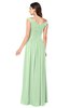 ColsBM Tatiana Light Green Antique A-line V-neck Sleeveless Pleated Plus Size Bridesmaid Dresses