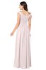 ColsBM Tatiana Light Pink Antique A-line V-neck Sleeveless Pleated Plus Size Bridesmaid Dresses