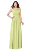 ColsBM Tatiana Lime Green Antique A-line V-neck Sleeveless Pleated Plus Size Bridesmaid Dresses