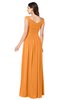ColsBM Tatiana Orange Antique A-line V-neck Sleeveless Pleated Plus Size Bridesmaid Dresses