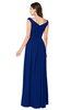 ColsBM Tatiana Sodalite Blue Antique A-line V-neck Sleeveless Pleated Plus Size Bridesmaid Dresses